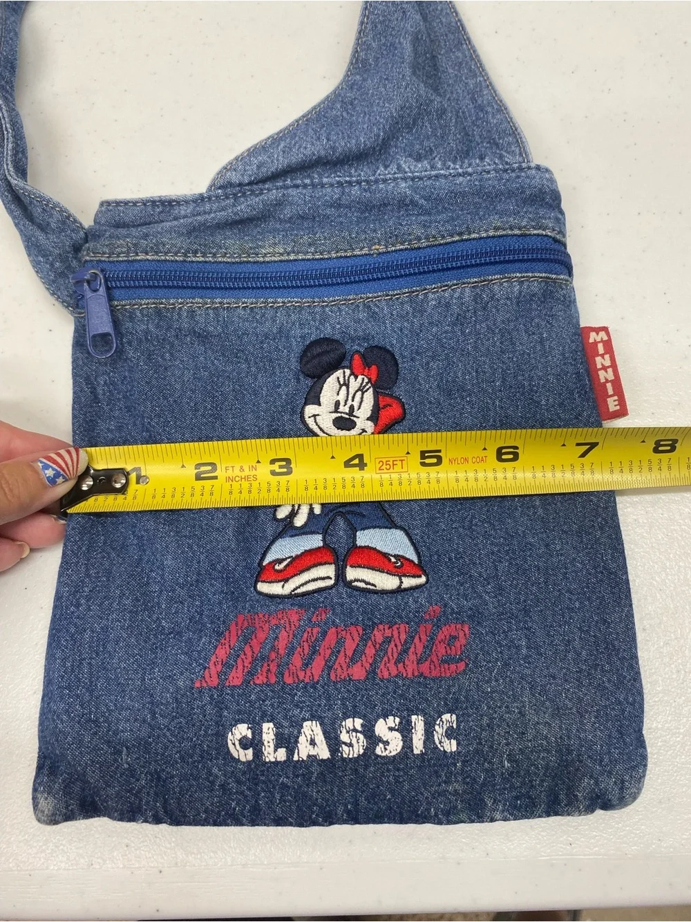 Y2k vintage Minnie Mouse purse denim Disney classic bag travel school 2000's